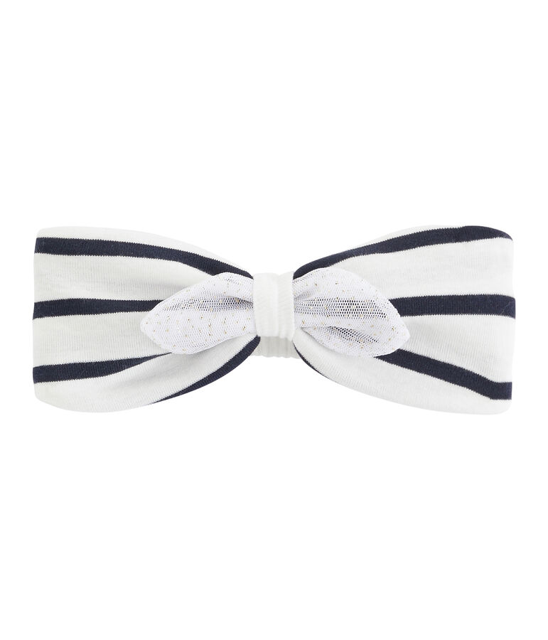 Bandeau b&eacute;b&eacute; fille blanc MARSHMALLOW/blanc MULTICO