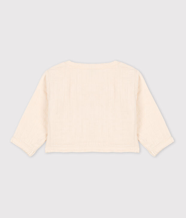 Cardigan b&eacute;b&eacute; en gaze de coton &eacute;cru
