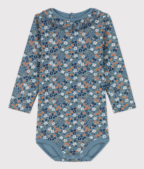 Body manches longues bébé à collerette imprimé fleuri en coton ROVER/ MULTICO