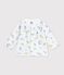 Cardigan b&eacute;b&eacute; fille en molleton imprim&eacute; blanc/multicouleur
