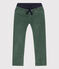 Pantalon droit en velours moyen enfant fille / garçon vert VALLEE