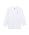 T-shirt garçon manches longues à broderie voilier blanc Ecume