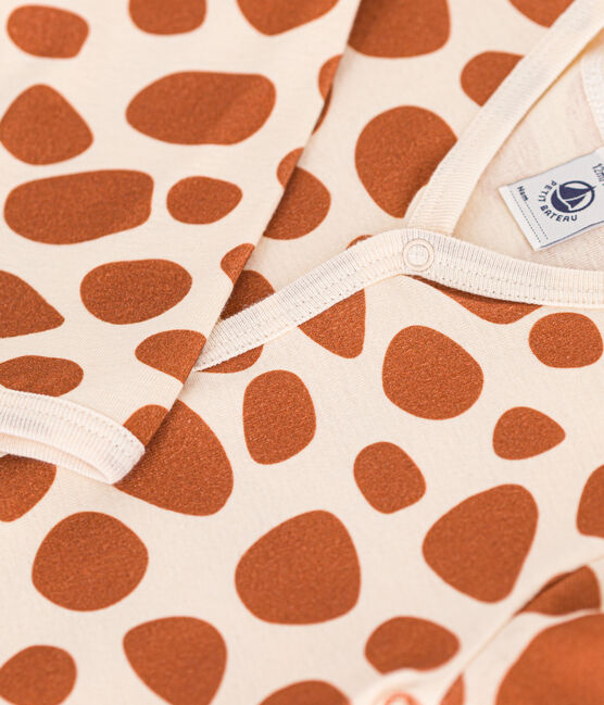 Pyjama sans pied girafe en coton bébé blanc AVALANCHE/ ECUREUIL