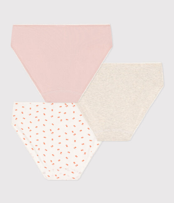 Lot de 3 culottes fleur en coton et élasthanne fille variante 1