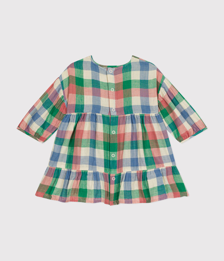 Robe manches longues en gaze de coton b&eacute;b&eacute; blanc AVALANCHE/ MULTICO