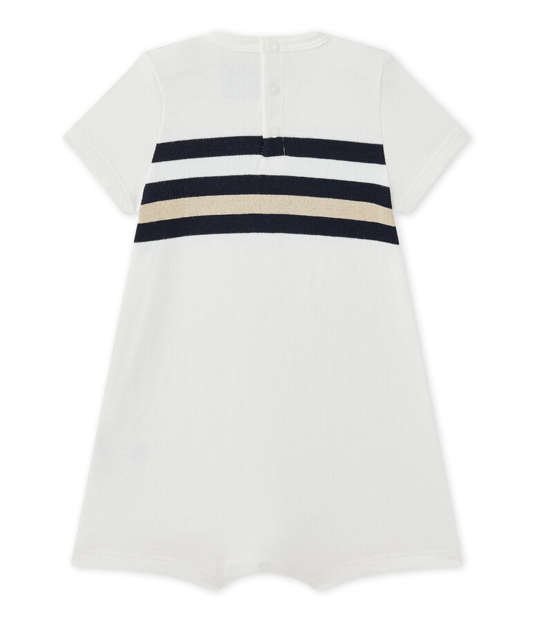 Combicourt b&eacute;b&eacute; gar&ccedil;on manches courtes blanc MARSHMALLOW/blanc MULTICO