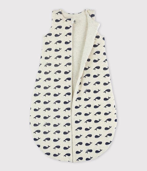 Gigoteuse b&eacute;b&eacute; en velours. beige/bleu