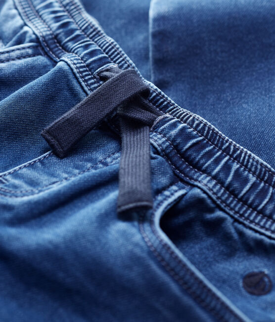 Pantalon regular en denim bio enfant garçon bleu DENIM BLEU DELAVE