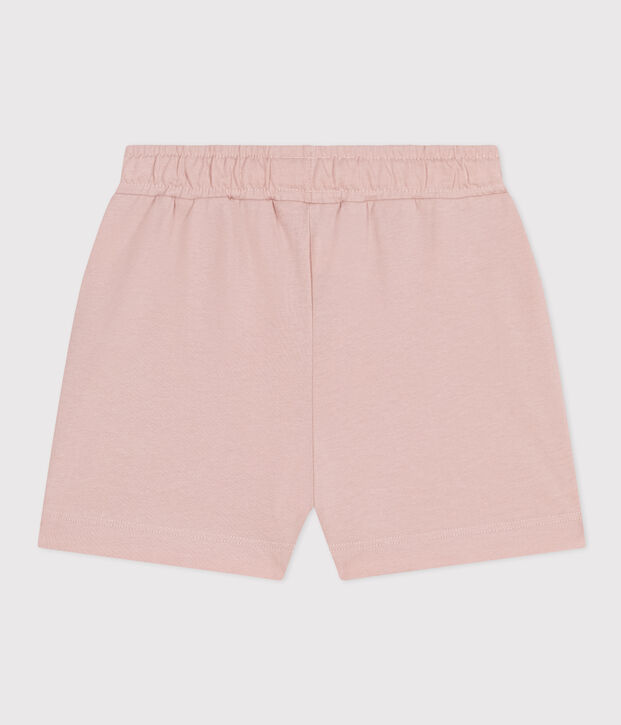 Short en coton enfant fille rose