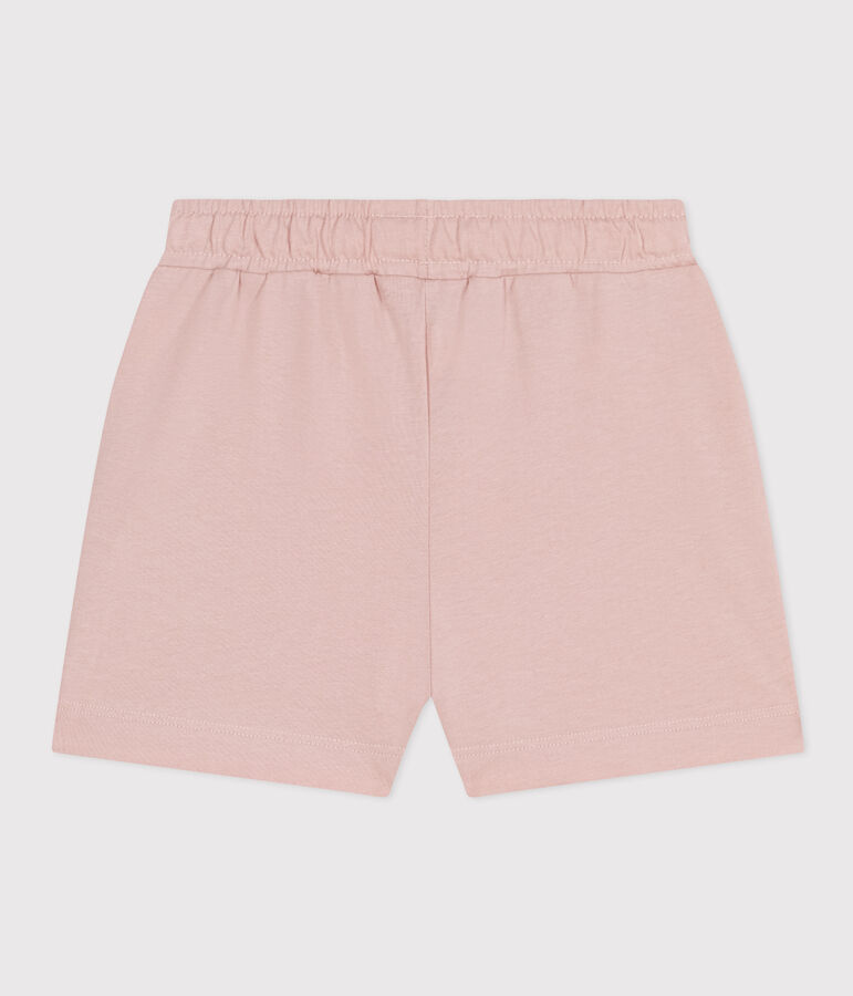 Short en coton enfant fille rose
