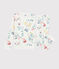 Pyjama à fleurs petite fille en velours blanc MARSHMALLOW/blanc MULTICO