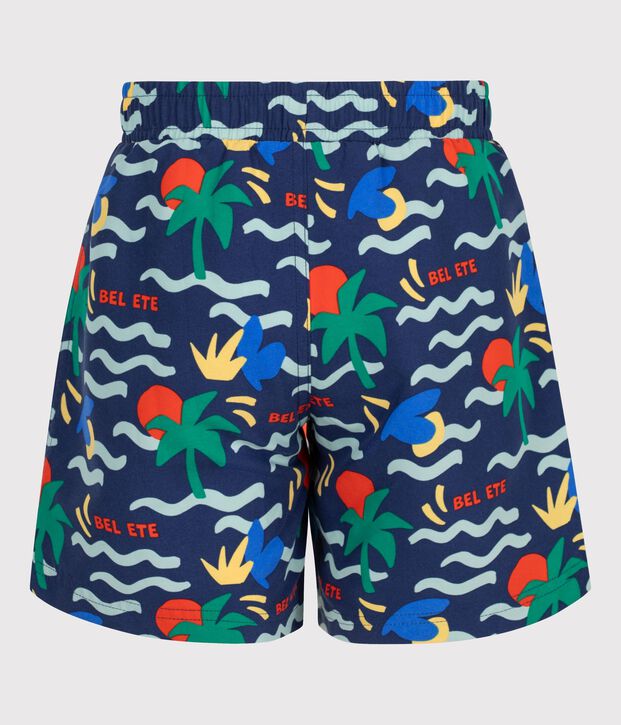 Short de bain enfant imprim&eacute; bleu/multicouleur