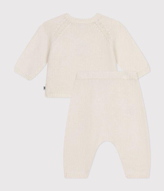 Ensemble en tricot laine et coton motif coeur bébé rouge MARSHMALLOW/blanc CORRIDA