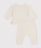 Ensemble en tricot laine et coton motif coeur bébé rouge MARSHMALLOW/blanc CORRIDA