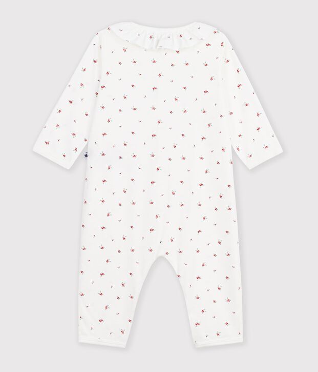 Pyjama b&eacute;b&eacute; en coton sans pieds imprim&eacute; blanc/multicouleur