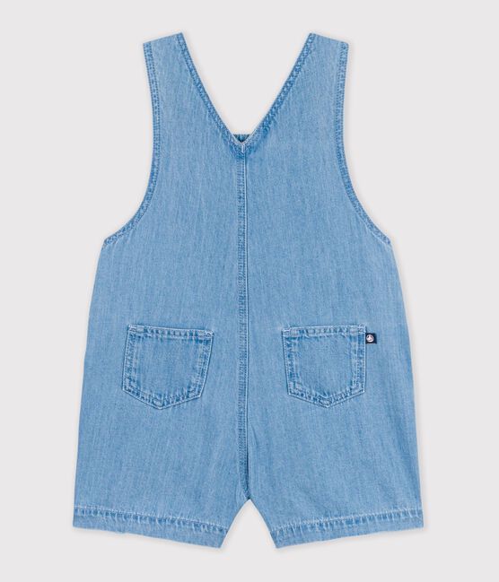 Salopette courte b&eacute;b&eacute; en denim l&eacute;ger bleu DENIM CLAIR