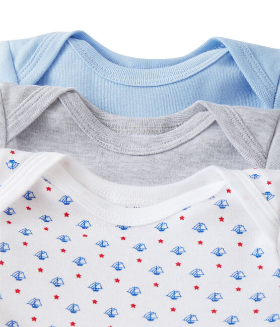 Lot de 3 bodies bébé garçon blanc .