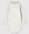 Body manches longues col polo bébé gris BELUGA CHINE