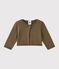 Boléro bébé fille en tricot marron SHITAKE