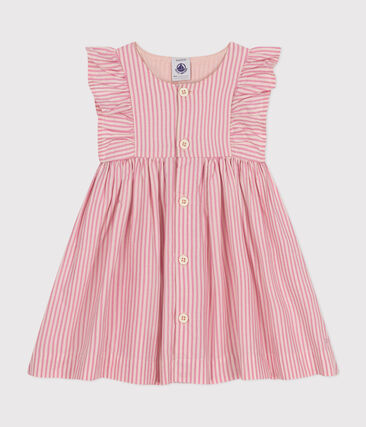 Robe manches courtes en popeline bébé