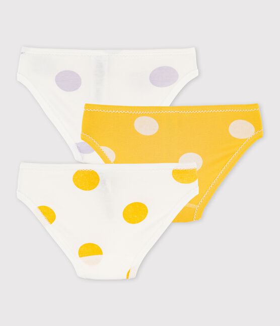 Lot de 3 culottes petite fille à pois en coton variante 1