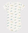 Body manches courtes en coton imprimé bébé blanc MARSHMALLOW/blanc MULTICO