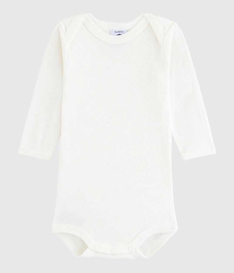 Body manches longues b&eacute;b&eacute; gar&ccedil;on blanc Lait