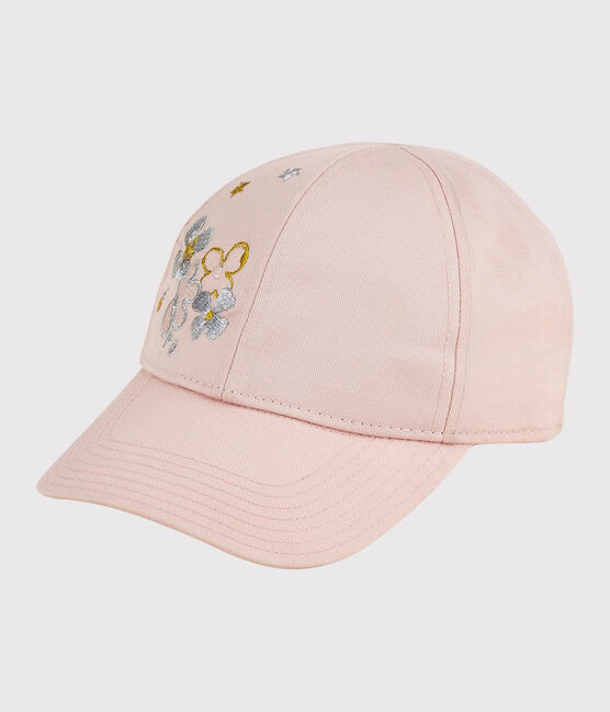 Casquette brodée enfant fille rose MINOIS