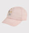 Casquette brodée enfant fille rose MINOIS