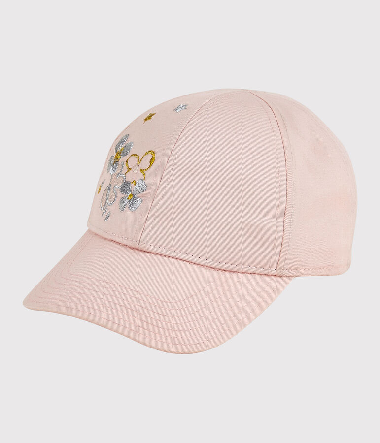 Casquette brod&eacute;e enfant fille rose