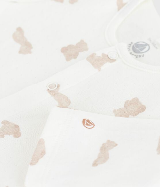 Pyjama bébé en tubique imprimé MARSHMALLOW/ BRUN