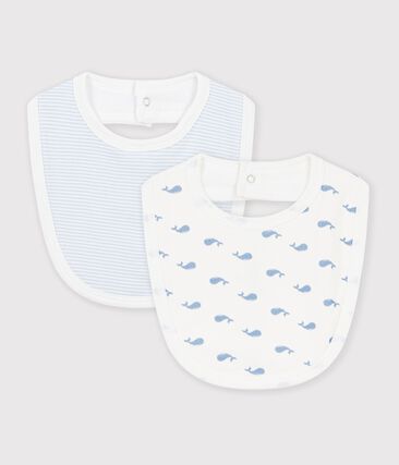 Lot de bavoirs bébé en coton imprimé baleine