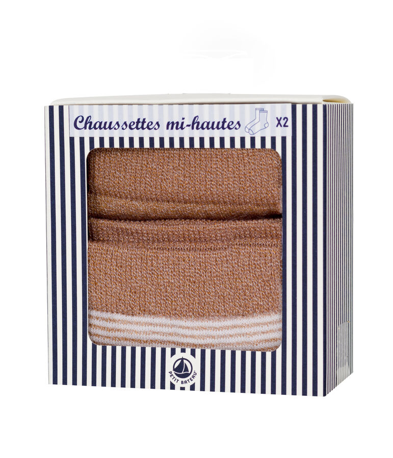 Lot de 2 paires de chaussettes femme multicouleur