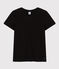 Tee-shirt LE DROIT col rond en coton Femme noir BLACK