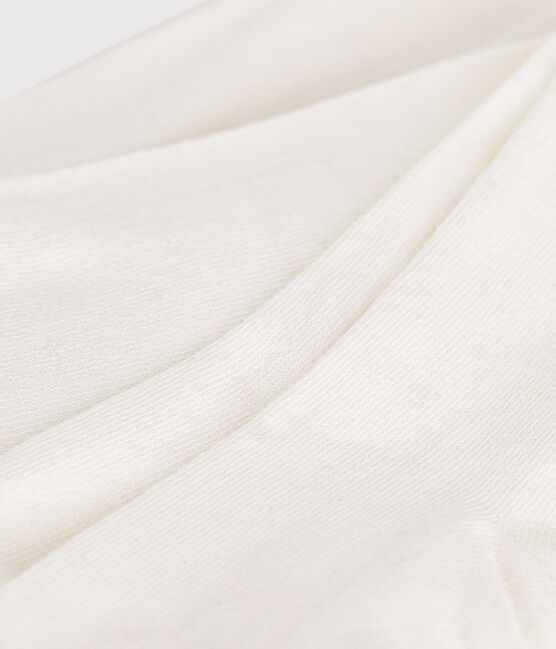 Collant uni en jersey de coton uni enfant blanc MARSHMALLOW
