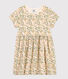 Robe imprimée manches courtes en coton enfant fille