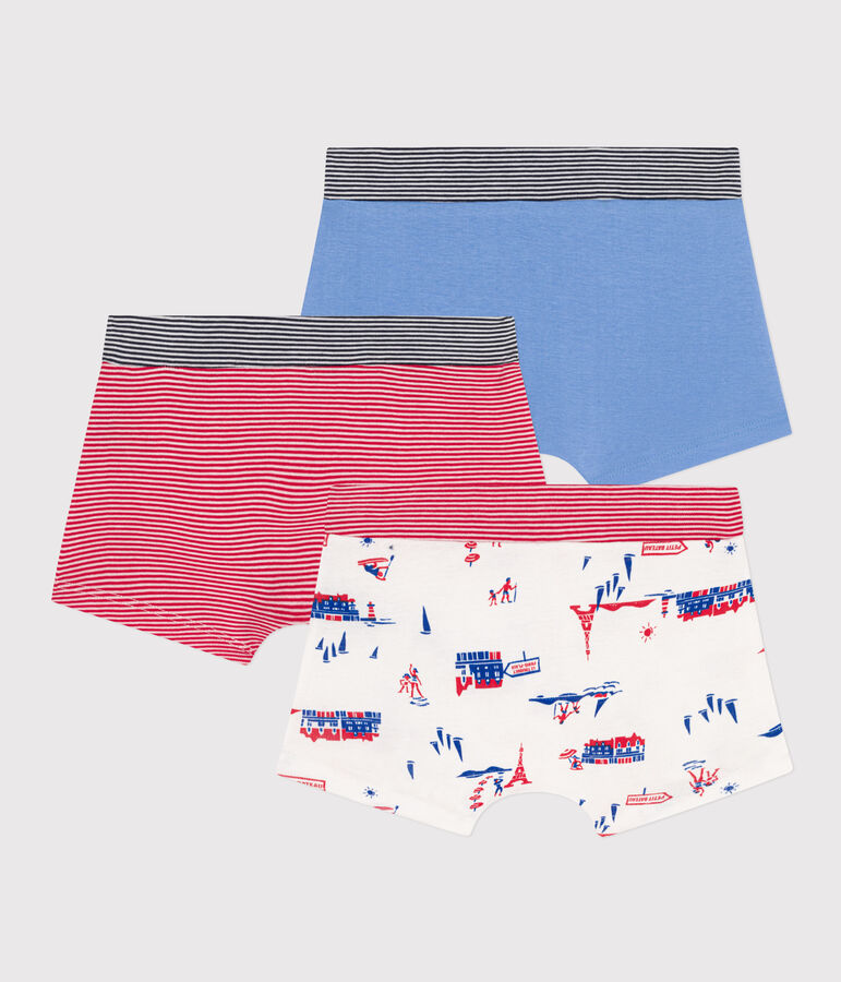 Lot de 3 boxers Paris en coton petit gar&ccedil;on variante 1