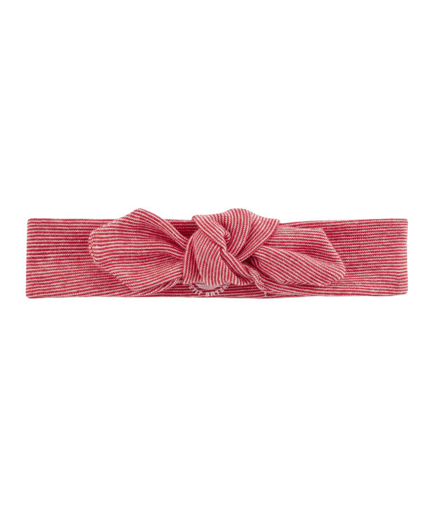 Bandeau enfant fille blanc/rouge