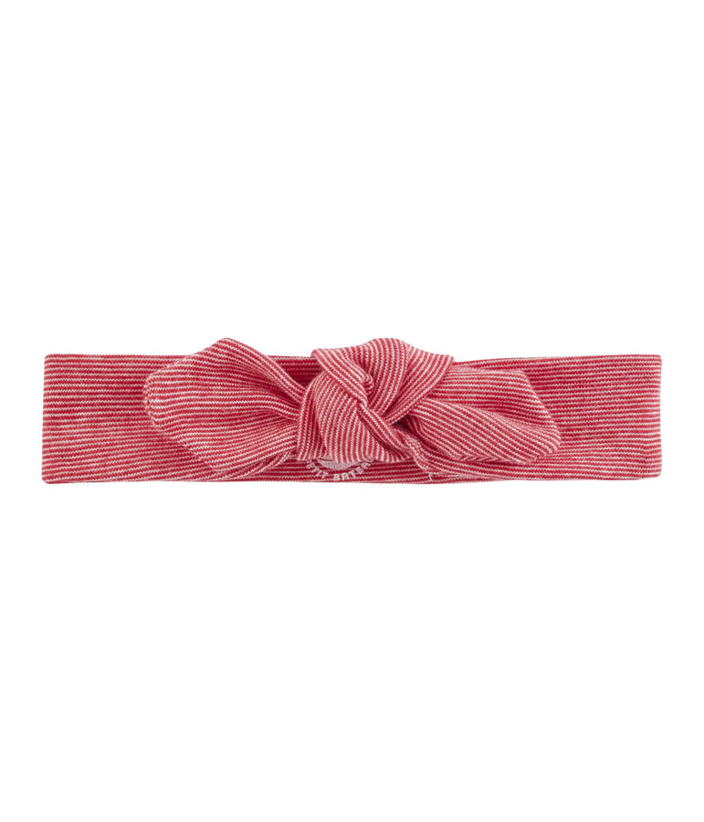 Bandeau enfant fille blanc/rouge