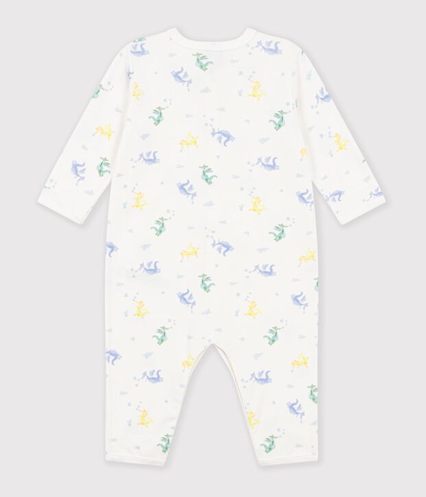 Pyjama b&eacute;b&eacute; en coton sans pieds imprim&eacute; dragons blanc/multicouleur