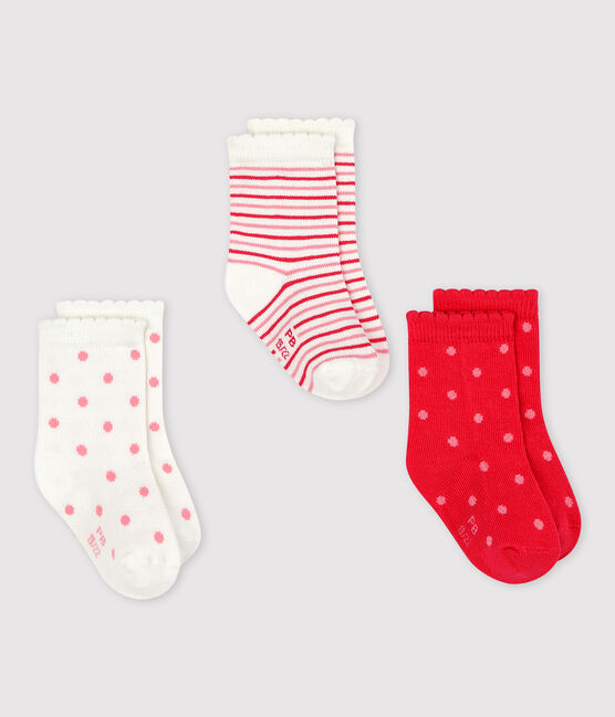 Lot de 3 chaussettes à motif bébé fille variante 1