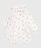 Peignoir enfant en coton éponge cœurs brodés blanc MARSHMALLOW/rouge TERKUIT