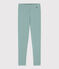 Legging enfant en coton uni vert PAUL