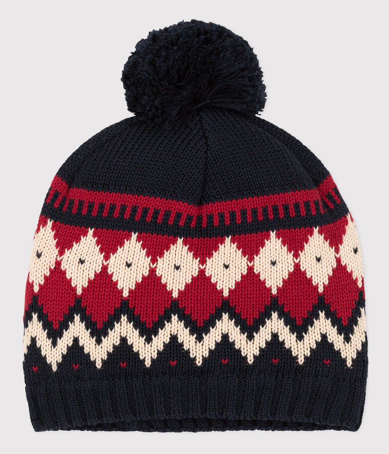 Bonnet enfant gar&ccedil;on-fille bleu/multicouleur