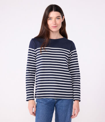 Marinière femme en coton manches longues