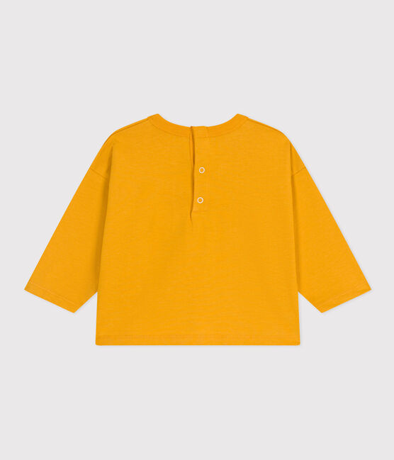 Tee-shirt manches longues en jersey bébé jaune BOUDOR