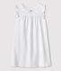 Chemise de nuit blanche petite fille en coton fin