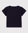 Tee-shirt manches courtes bébé en jersey flammé bleu SMOKING
