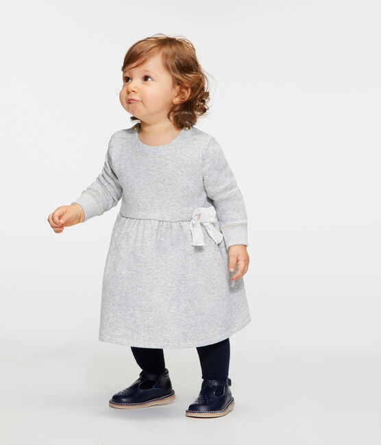 Robe Manches Longues Bebe Fille En Maille Velours Petit Bateau