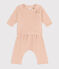 Ensemble 2 pièces bébé en velours en coton VINTAGE/ MARSHMALLOW